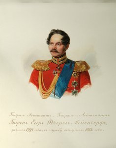 Retrato do general Yegor Fyodorovich Meiendorf 1794-1879 Do álbum da Guarda Imperial do Cavalo, 1846-1849