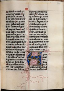 Livro do Evangelho com Retratos Evangelistas: Inicial Decorada, c. 1480