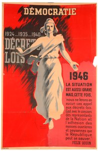Cartaz pró-democracia francesa, 1946 de Havas