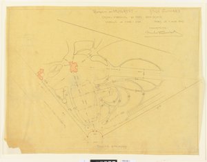 Castel d&39;Orgeval, Parc de Beausejour, Propriedade de M Laurent (Planta do jardim, Castelo d&39;Orgeval, Propert de Hector Guimard