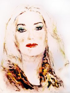 Retrato de uma loira glamorosa
