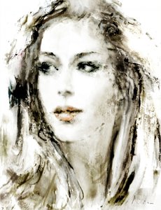 Retrato de uma mulher pensativa