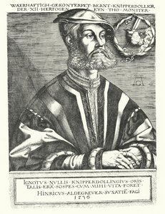 Bernhard Knipperdolling, líder anabaptista alemão e um dos líderes da Rebelião de Munster de 1534-1535 (gravura) de Heinrich (after) Aldegrever