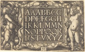 Alfabeto, c. 15251555. de Heinrich Aldegrever