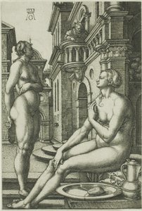 Bate-Seba no banho de Heinrich Aldegrever