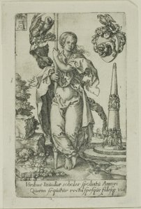 Caridade, das Virtudes de Heinrich Aldegrever