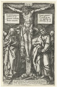 Cristo na cruz de Heinrich Aldegrever