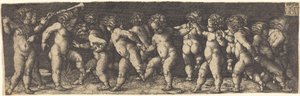 Crianças Dançantes, 1535. de Heinrich Aldegrever