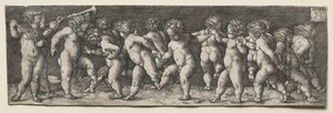 Quinze crianças nuas dançando, 1535.