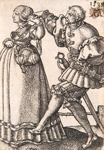 Da série The Small Wedding Dancers , 1538. de Heinrich Aldegrever
