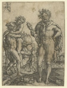 Hércules derrota Anteu Trabalhos de Hércules (título da série) de Heinrich Aldegrever