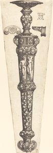 Bainha de adaga grande com casal nu, 1536. de Heinrich Aldegrever