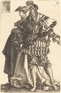 Grandes dançarinas de casamento, 1538. de Heinrich Aldegrever