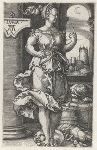 Luna (título sobre o objecto) de Heinrich Aldegrever