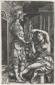 Medeia dá uma imagem a Jasão de Heinrich Aldegrever