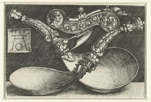 Design para duas colheres e um apito de Heinrich Aldegrever