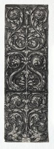 Design de ornamento com peixes de Heinrich Aldegrever