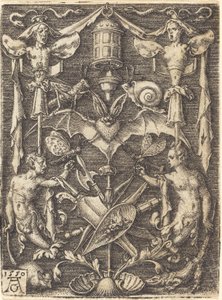 Ornamento com Troféu de Armas de Heinrich Aldegrever
