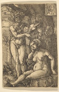 Orfeu e Eurídice, 1528. de Heinrich Aldegrever