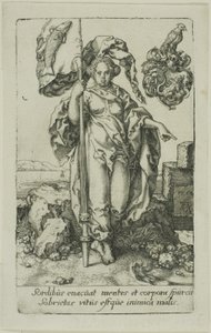 Temperança, das Virtudes de Heinrich Aldegrever