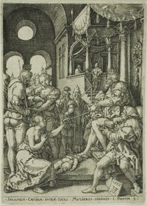 O julgamento de Salomão de Heinrich Aldegrever
