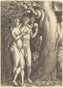 A Tentação da Serpente, 1540. de Heinrich Aldegrever
