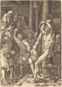 Os dois anciãos apedrejados pelo povo de Heinrich Aldegrever