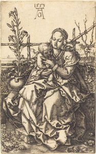 A Virgem Sentada, 1553. de Heinrich Aldegrever