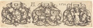 Três Fivelas de Cintos Lado a Lado, 1536. de Heinrich Aldegrever