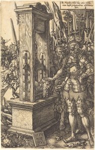 Titus Manlius decapitando seu filho de Heinrich Aldegrever