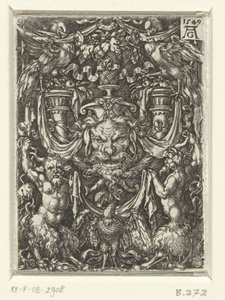 Decoração plana com grotescos de Heinrich Aldegrever