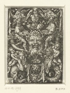 Decoração plana com grotescos de Heinrich Aldegrever