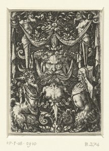 Decoração plana com grotescos de Heinrich Aldegrever