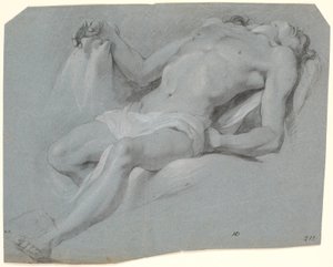 Mentira modelo masculino; estudar para Pietà? de Heinrich Dittmers