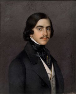 Retrato de Mikhail Alexandrovich Bakunin 1814-1876, 1841. de Heinrich Ferdinand Grünewald