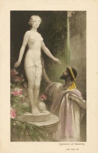 Pigmalião e Galateia (litografia a cores) de Heinrich Hans Schlimarski