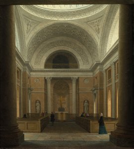 A igreja do castelo de Christiansborg, Copenhague, C. 1850s.