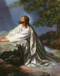 Cristo no Jardim do Getsêmani por Heinrich Hofmann de Heinrich Hofmann