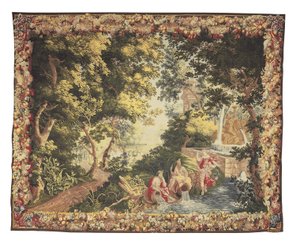 Uma tapeçaria mitológica de Bruxelas da série de Diana & Callisto, c. 1680-1710 de Heinrich II Reydams