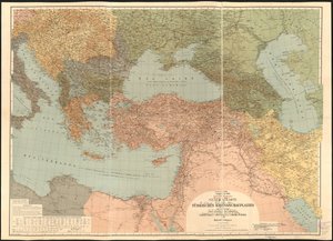 Mapa geral do teatro de guerra turco - baseado na Carta Geral das Províncias Europeias e Asiáticas do Império Otomano LOC 2013593013 de Heinrich Kiepert