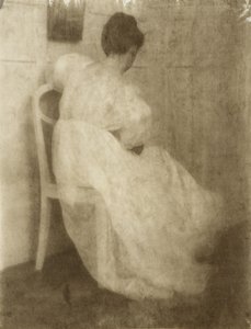 Mary Warner em uma cadeira branca, c.1910 (bicromato de goma sobre impressão de platina)