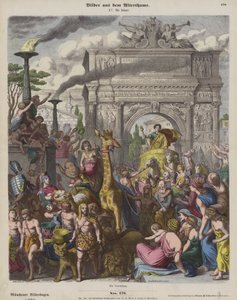 Um triunfo romano (gravura colorida) de Heinrich Leutemann