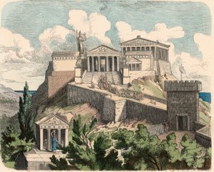 Grécia Antiga: Atenas, Acrópole - Parthenon de Heinrich Leutemann
