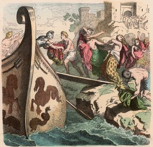 Grécia Antiga: Viagens Marítimas, Piratas de Heinrich Leutemann