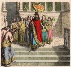 Assírio: Rei e suite de Heinrich Leutemann