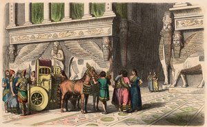 Assírio: Palace-Portal de Heinrich Leutemann