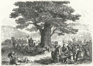 Festa na antiga Alemanha (gravura) de Heinrich Leutemann