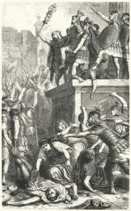 Insurreição da Guarda Pretoriana na Roma Antiga de Heinrich Leutemann