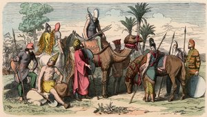 Antigo Oriente - Persas: vestido do exército persa de Heinrich Leutemann