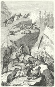 Rebeldes tiroleses lutam contra o exército francês na Batalha da Saxónia de Heinrich Leutemann